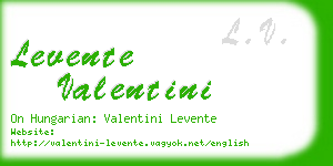 levente valentini business card